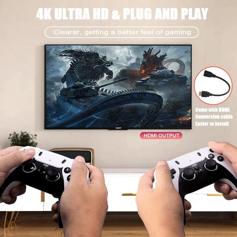 [Black Friday] Ntaanoo 2025 New Video Gamepad Console, 2.4G Dual Wireless Game Controller, Support 4K Game Graphics, over 42,000 Classic Retro Games, Best Christmas Gift for Boys!