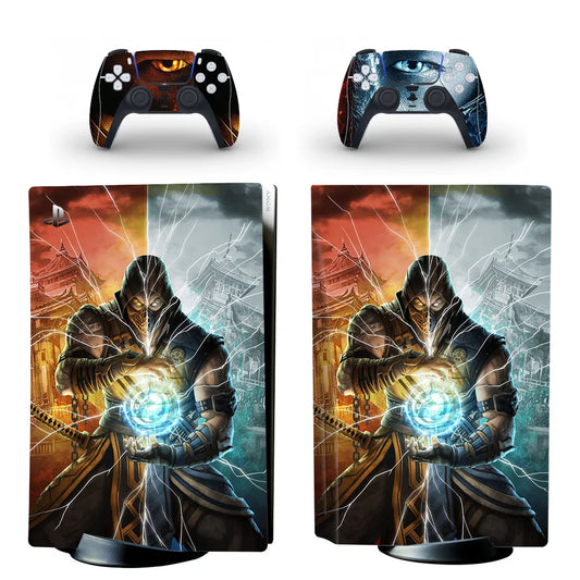 Mortal Kombat PS5 Disc Skin Sticker Protector Decal Cover for Console Controller PS5 Disk Skin Sticker Vinyl