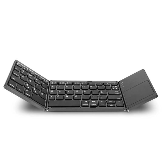 Foldable Wireless Keyboard Ultra Slim Touchpad Bluetooth Keyboard Rechargeable Folding Keyboard for Tablet Laptop