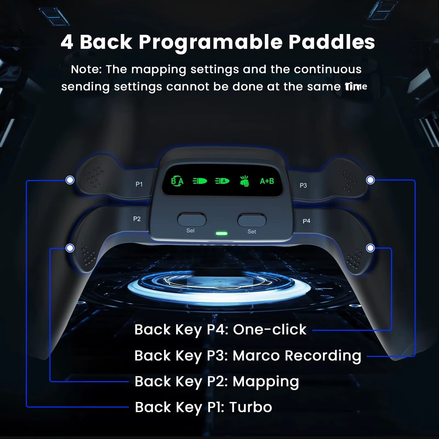 Remappable RISE 4.0 Remap Kit, Upgrade Board &Redesigned Back Shell & 4 Back Buttons for Ps5 Controller BDM-010&020&030&040&050