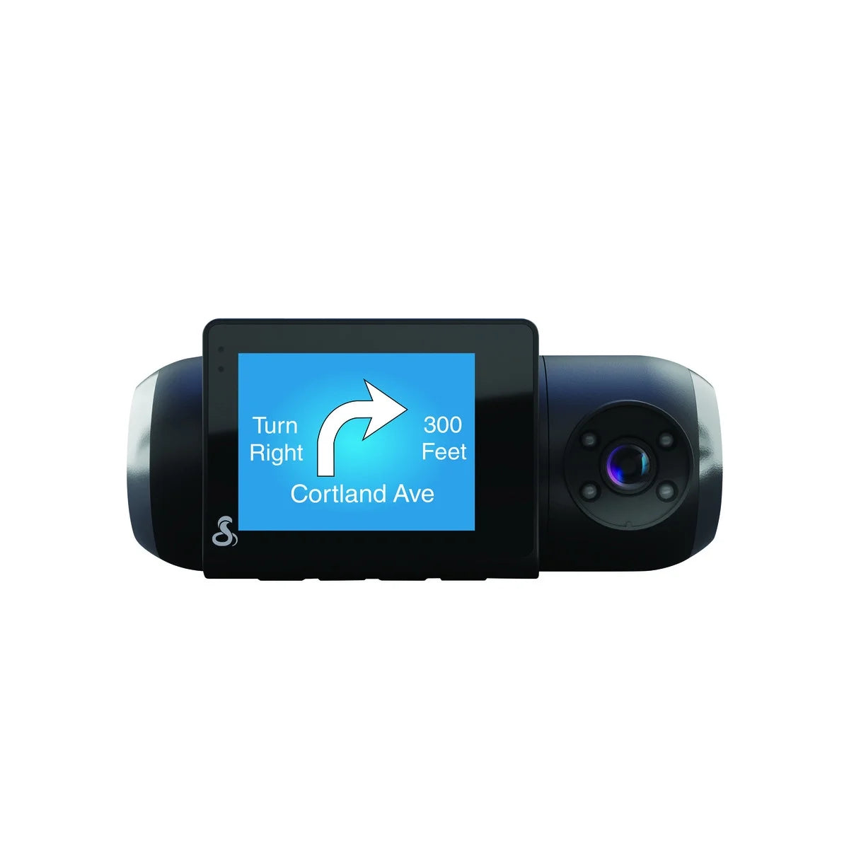 Cobra SC 201 1080P Dash Cam + Interior Night Vision Cam, Live Alerts, Carplay Compatible Dash Camera