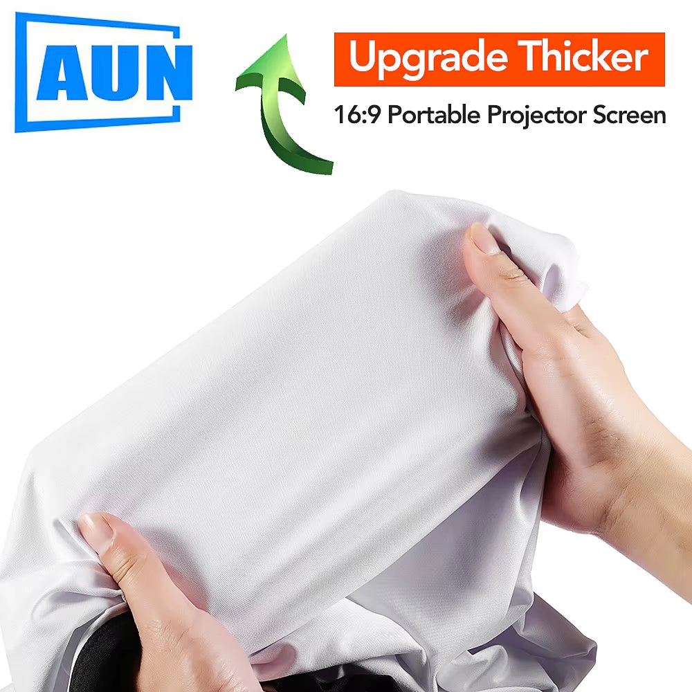 SALE |  Projector Screen 133/120/100 Inch Thicken Foldable Portable White Cloth Material for 1080P 4K 2K Home Theater