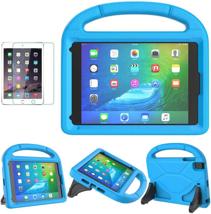 Ipad Mini 5/4/3/2/1 Case for Kids, Durable Shockproof Protective Handle Bumper Stand Cover with 2*Screen Protectors for 7.9 Inch Apple Ipad Mini 5Th/4Th/3Rd/2Nd/1St Generation, Blue