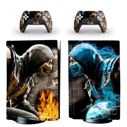 Mortal Kombat PS5 Disc Skin Sticker Protector Decal Cover for Console Controller PS5 Disk Skin Sticker Vinyl