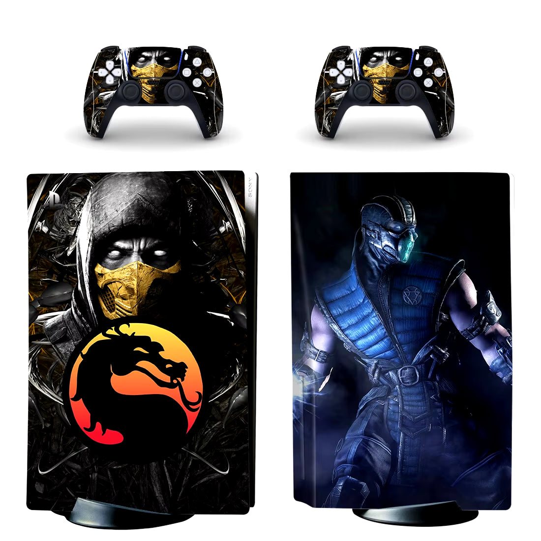 Mortal Kombat PS5 Disc Skin Sticker Protector Decal Cover for Console Controller PS5 Disk Skin Sticker Vinyl