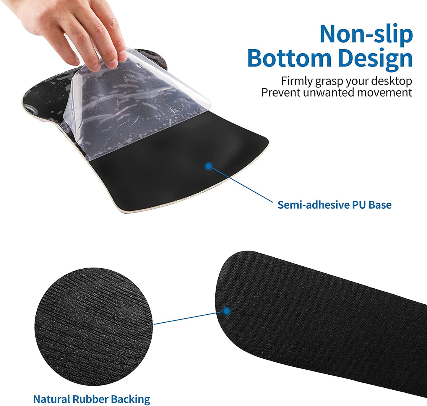 Keyboard Wrist Rest Pad and Mouse Wrist Rest Support Mouse Pad Set,Durable & Comfortable & Lightweight for Easy Typing & Pain Relief-Ergonomic Support (Galaxy)