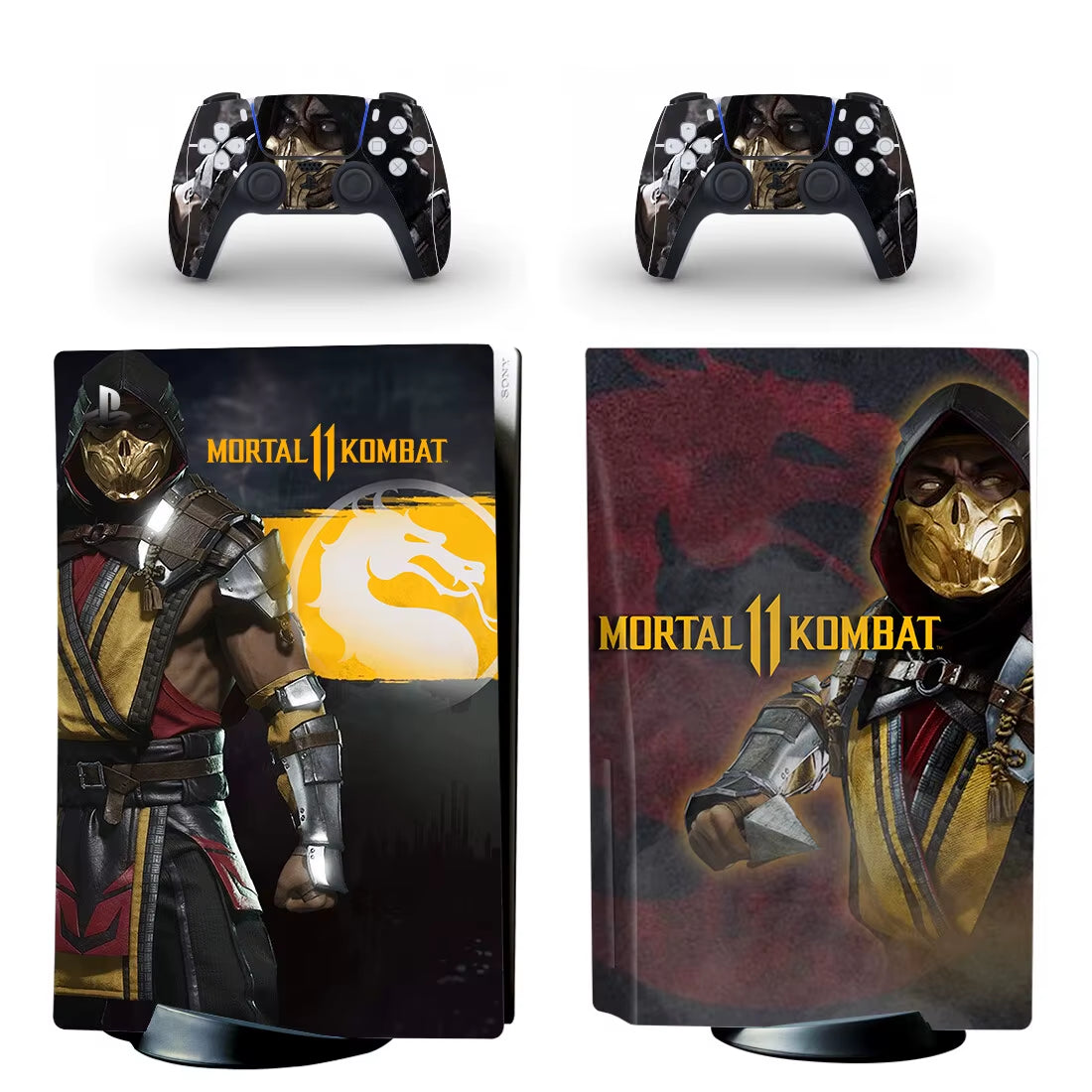 Mortal Kombat PS5 Disc Skin Sticker Protector Decal Cover for Console Controller PS5 Disk Skin Sticker Vinyl