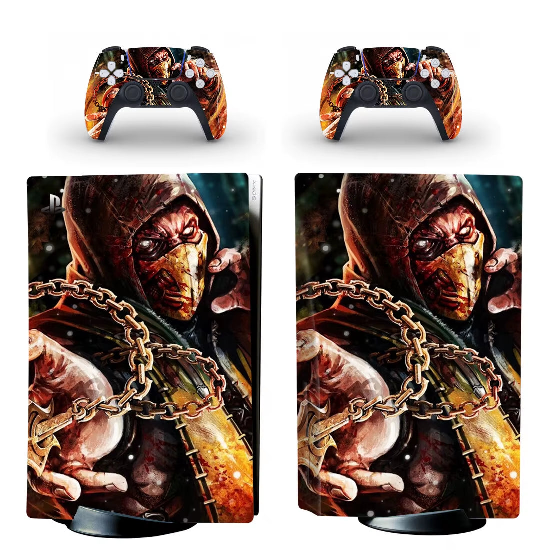 Mortal Kombat PS5 Disc Skin Sticker Protector Decal Cover for Console Controller PS5 Disk Skin Sticker Vinyl