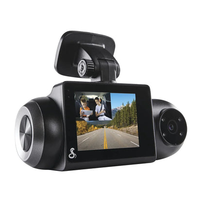 Cobra SC 201 1080P Dash Cam + Interior Night Vision Cam, Live Alerts, Carplay Compatible Dash Camera