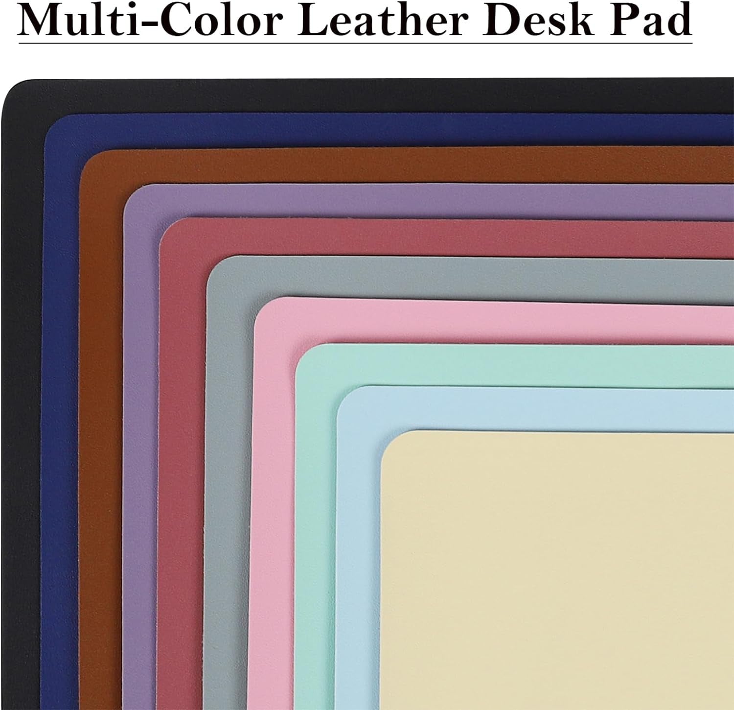 PU Leather Desk Pad with Suede Base, Multi-Color Non-Slip Mouse Pad, 32” X 16” Waterproof Desk Writing Mat, Large Desk Blotter Protector (Light Green)