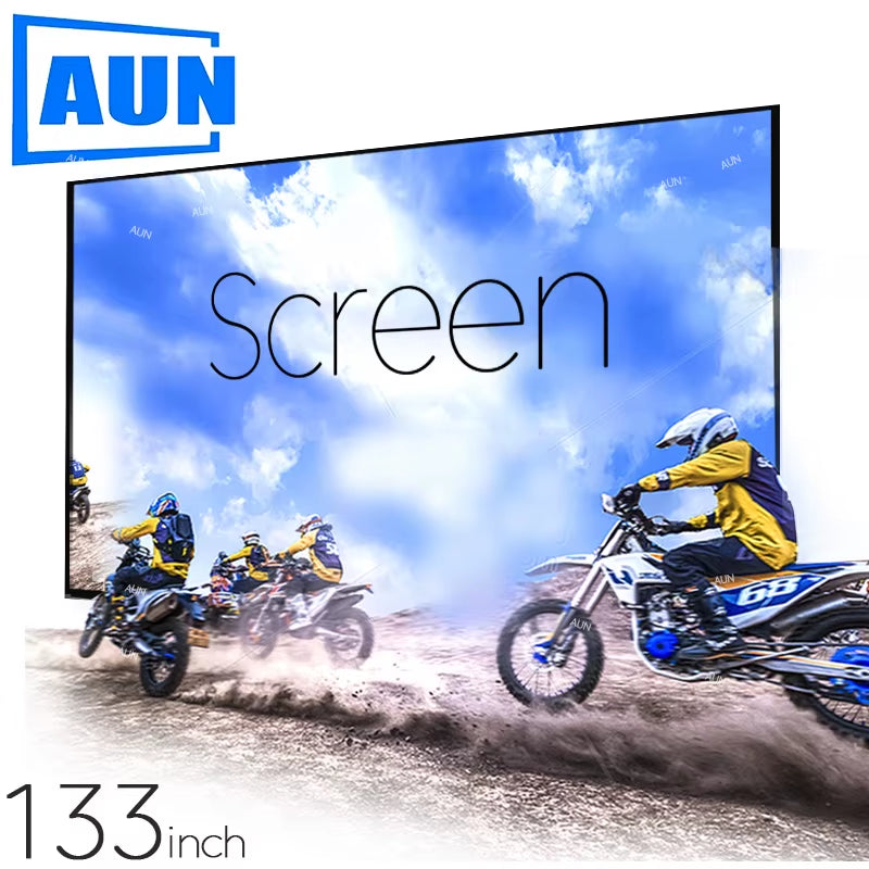 SALE |  Projector Screen 133/120/100 Inch Thicken Foldable Portable White Cloth Material for 1080P 4K 2K Home Theater