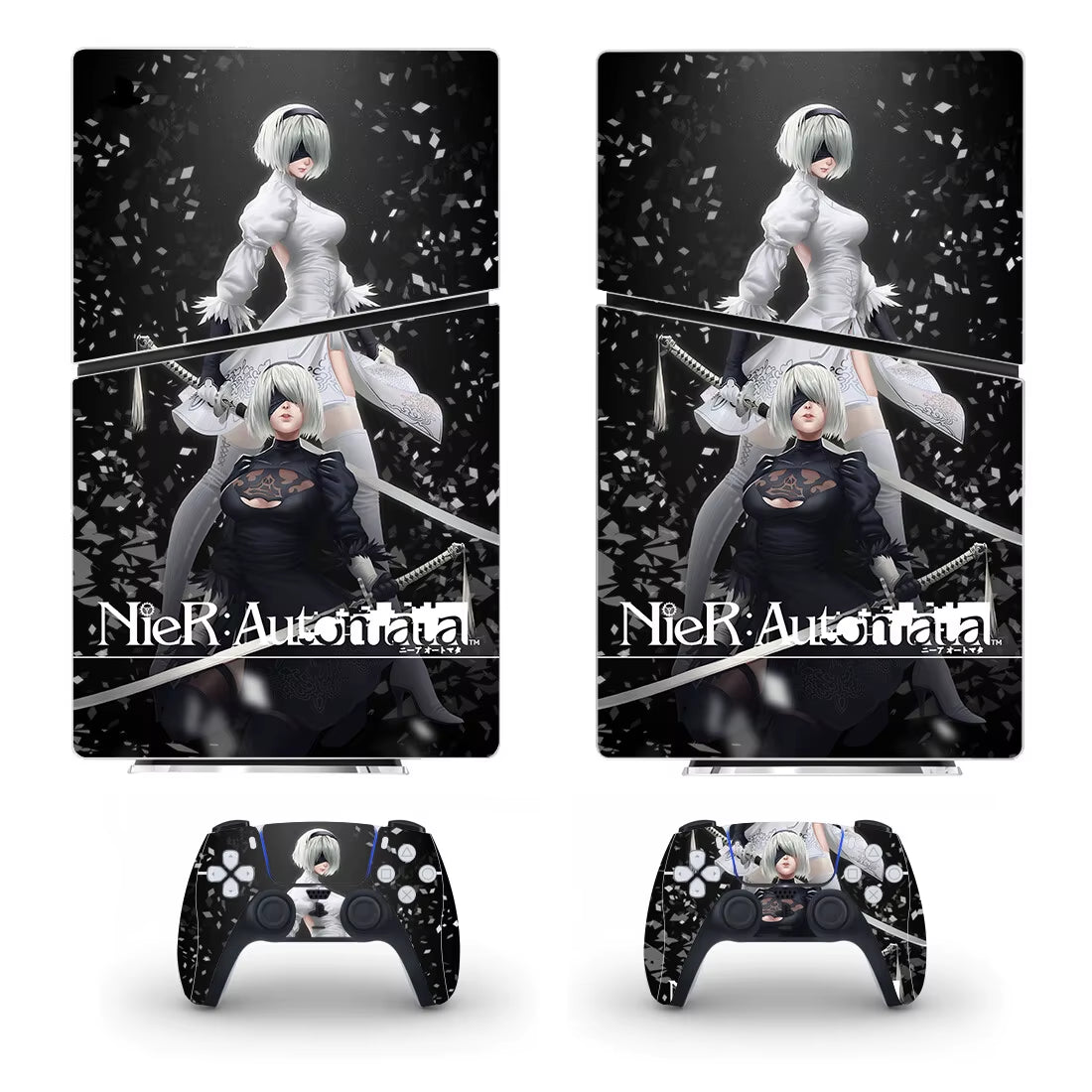 Nier Automata PS5 Slim Digital Skin Sticker Decal Cover for Console and 2 Controllers New PS5 Slim Skin Sticker Vinyl