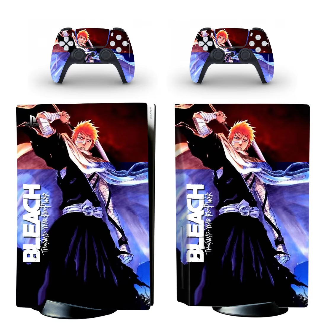 Anime Bleach PS5 Disc Skin Sticker Protector Decal Cover for Console Controller PS5 Disk Skin Sticker Vinyl