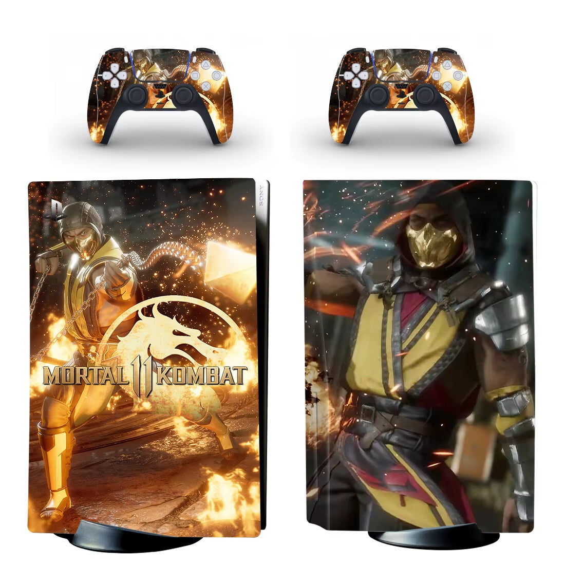 Mortal Kombat PS5 Disc Skin Sticker Protector Decal Cover for Console Controller PS5 Disk Skin Sticker Vinyl