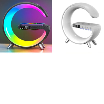 New Intelligent G Shaped LED Lamp Bluetooth Speake Wireless Charger Atmosphere Lamp App Control for Bedroom Home Decor