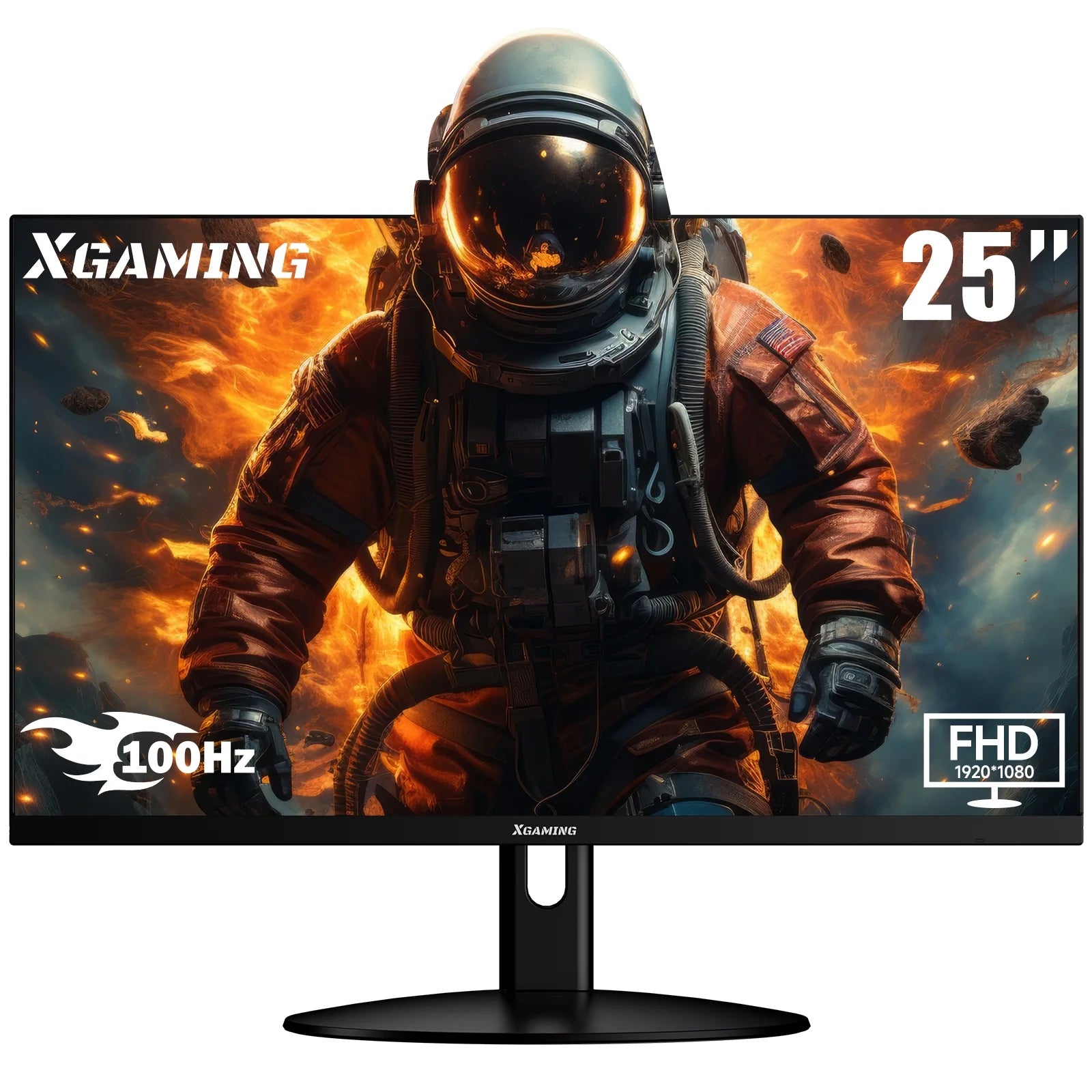 25" Ultra Thin 100Hz Gaming Monitor,  3-Side Borderless FHD (1920X1080P) Computer Monitor, Screen PC Computer for Office, 1Ms MPRT, Freesync,Built-In 2*Speakers, HDMI